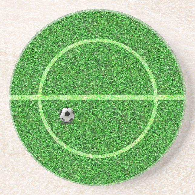 Dessous De Verre En Grès Football Field Ball (Devant)
