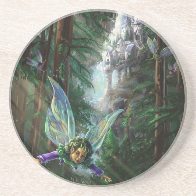 Dessous De Verre En Grès Forêt du château de Fairy (Devant)