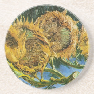 Dessous De Verre En Grès Four Cut Sunflowers
