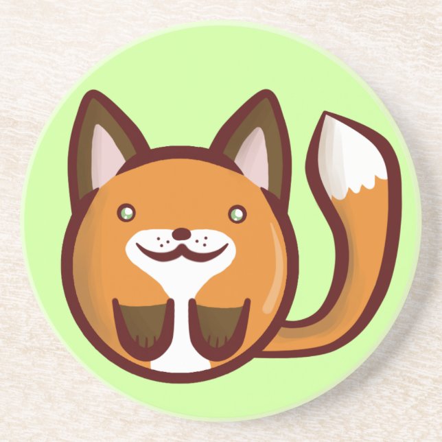 Dessous De Verre En Grès Fox de Chibi (Devant)
