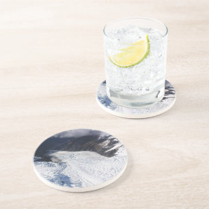 Dessous De Verre En Grès Franz Josef Glacier Vue aérienne, Nouvelle-Zélande