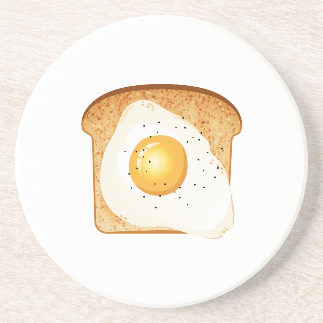 Dessous De Verre En Grès Fried egg on toast (Devant)