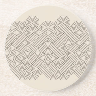 Dessous De Verre En Grès Frontière abstraite