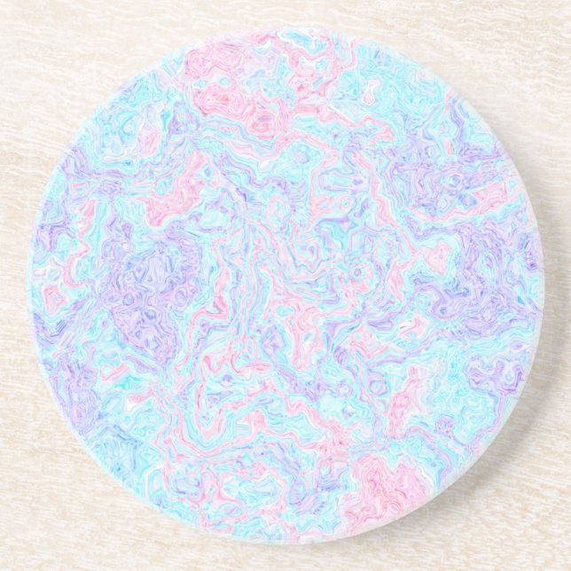 Dessous De Verre En Grès Frottes de bonbons en coton (Devant)