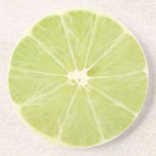 Dessous De Verre En Grès Fruit de citron vert tranche fraîche