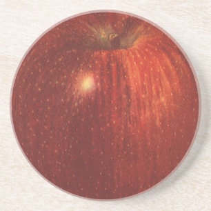 Dessous De Verre En Grès Fruit vintage, Pomme délicieuse Rouge bio
