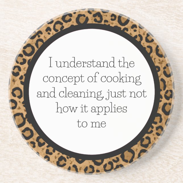 Dessous De Verre En Grès Funny Leopard Coaster (Devant)