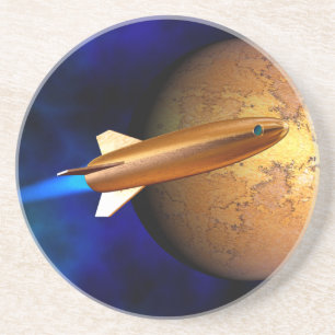 Dessous De Verre En Grès fusée vintage