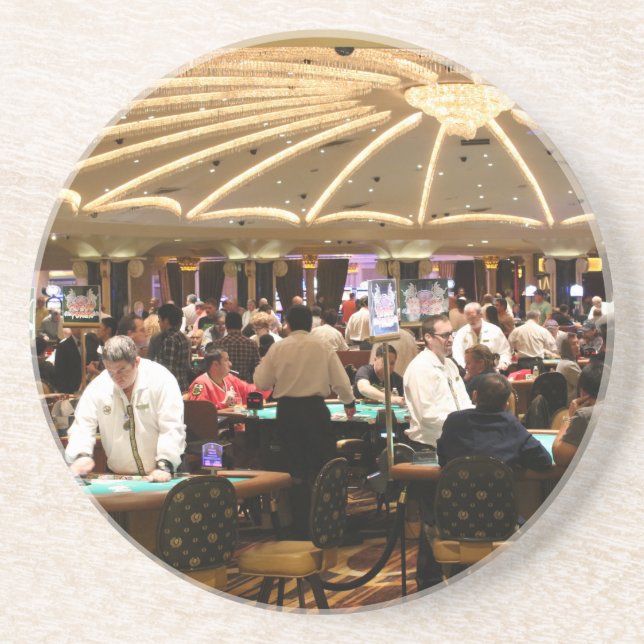 Dessous De Verre En Grès Gambling Roulette Casino Jeux d'argent Vegas (Devant)