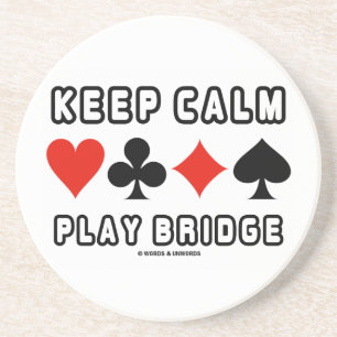 Dessous De Verre En Grès Gardez le pont calme de jeu (quatre costumes de