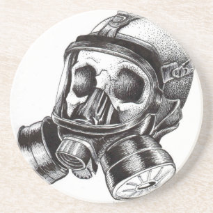 Dessous De Verre En Grès GasMask