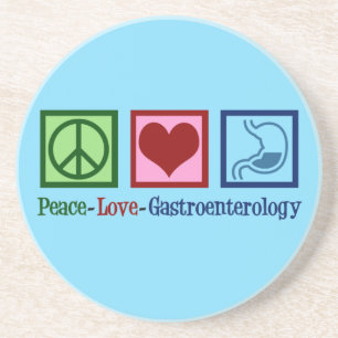 Dessous De Verre En Grès Gastroentérologie d'amour de paix