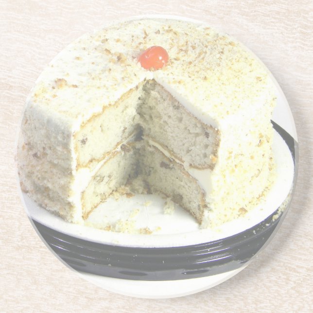 Dessous De Verre En Grès Gâteau blanc (Devant)