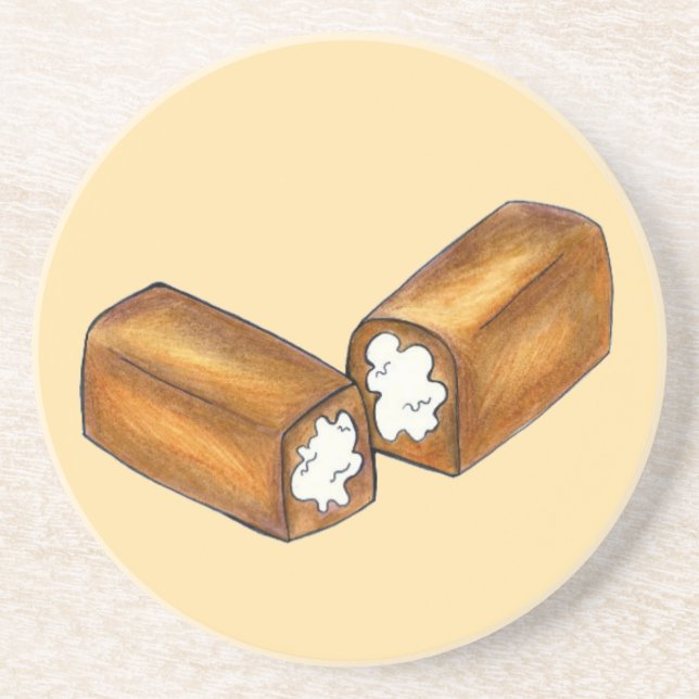 Dessous De Verre En Grès Gâteau de gâteau à la crème Aliments de jonc Sucre (Devant)