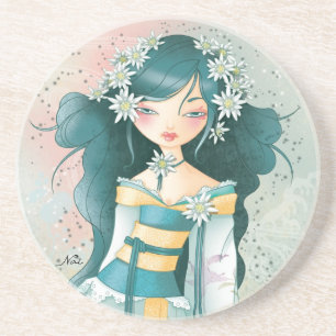 Dessous De Verre En Grès Geisha Edelweïss
