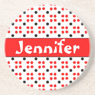 Dessous De Verre En Grès Gepersonaliseerde Stippen patroon