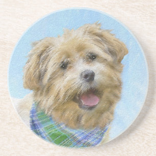 Dessous De Verre En Grès Glen of Imaal Terrier Peinture - Art original Chie