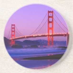 Dessous De Verre En Grès Golden gate bridge sur la plage de Baker au