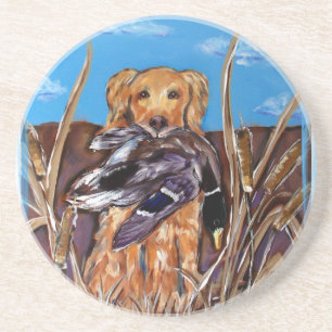 DESSOUS DE VERRE EN GRÈS GOLDEN RETRIEVER