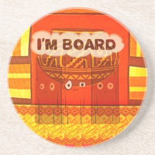 Dessous De Verre En Grès Golden Rouge Africain Couleurs traditionnelles Fun