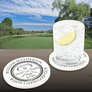 Dessous De Verre En Grès Golf trou en un personnalisé