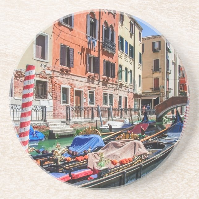 Dessous De Verre En Grès gondole traditionnelle à Venise (Devant)