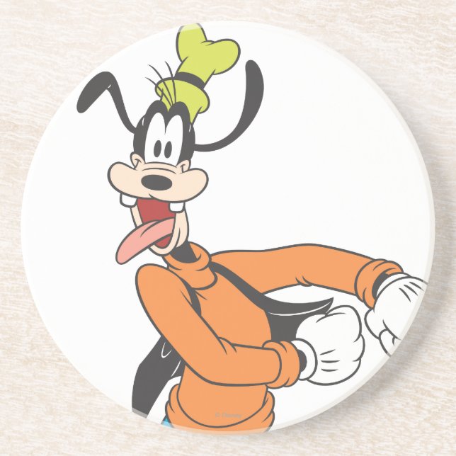 Dessous De Verre En Grès Goofy | Excité (Devant)