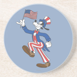 Dessous De Verre En Grès Goofy Patriotique