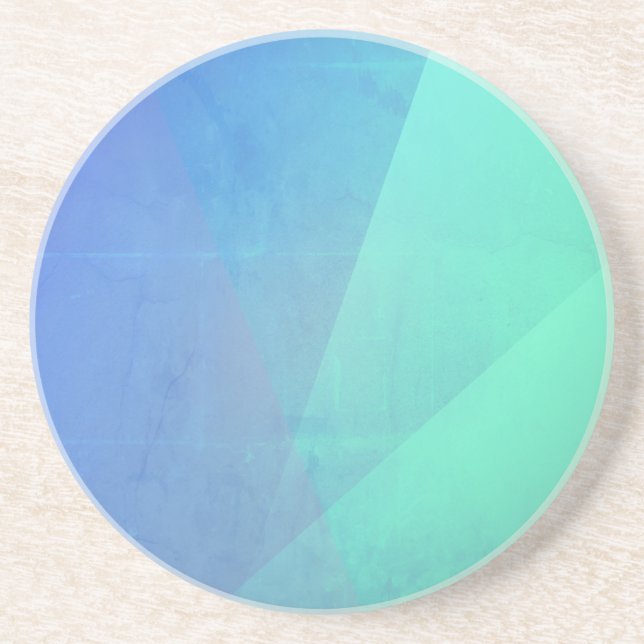 Dessous De Verre En Grès Gradation Blue Aqua & Turquoise (Devant)