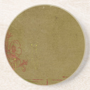 Dessous De Verre En Grès Graffiti Grungy Avec Floral Rouge