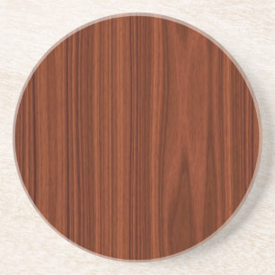 Dessous De Verre En Grès Grain de bois Brown rougeâtre