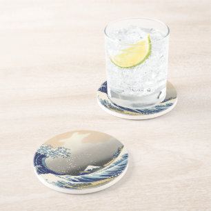 Dessous De Verre En Grès Grande vague au large de Kanagawa et Mont Fuji Mer