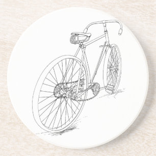 Dessous De Verre En Grès Graphique à bicyclette
