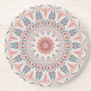 Dessous De Verre En Grès Grattez moderne Kaleidoscope Mandala art fractal