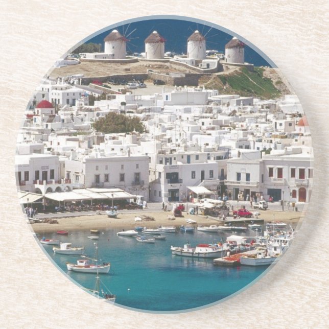 Dessous De Verre En Grès Greece%20Mykonos-. [kan.k] JPG (Devant)