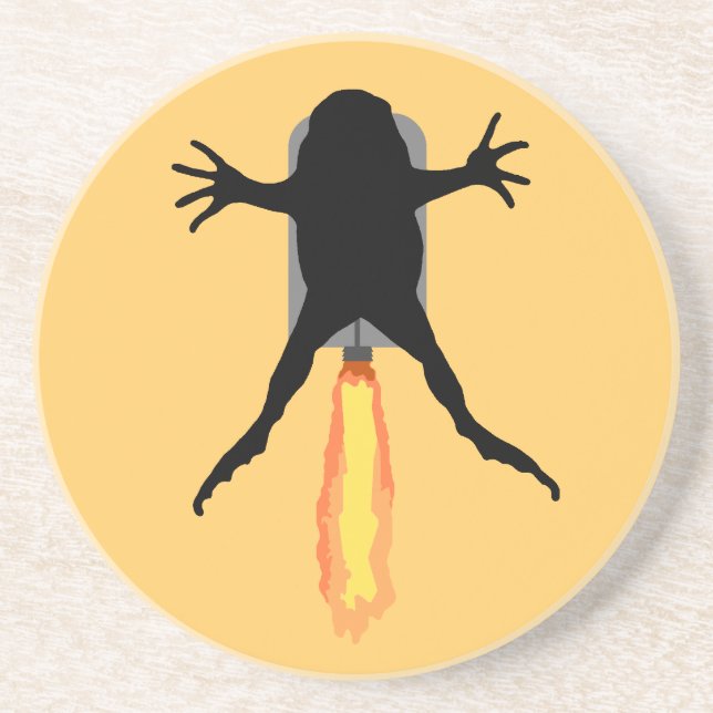 Dessous De Verre En Grès Grenouille à roquette (Devant)