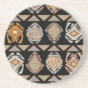 Dessous De Verre En Grès Grenouilles Tribal Leap