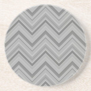 Dessous De Verre En Grès Grey stripes zigzag
