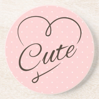 Dessous De Verre En Grès Griffonnage mignon de coeur