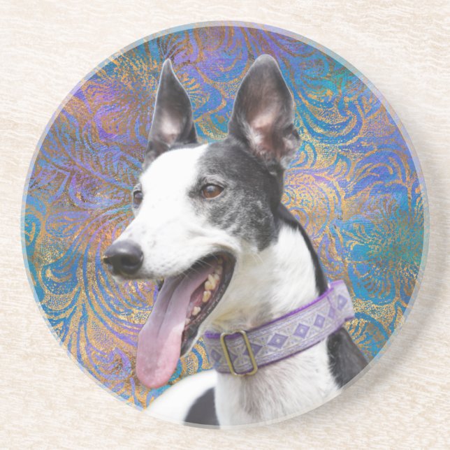 Dessous de verre en grès gris (Devant)