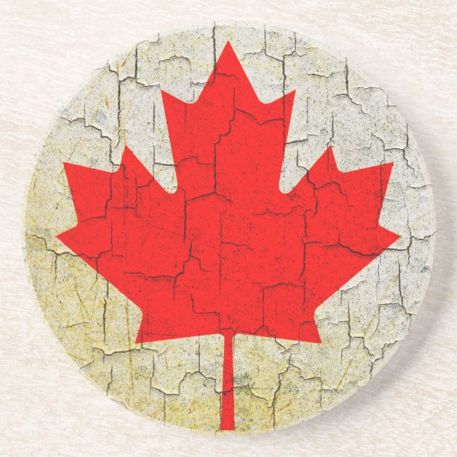 Dessous De Verre En Grès Grunge Canada (Devant)