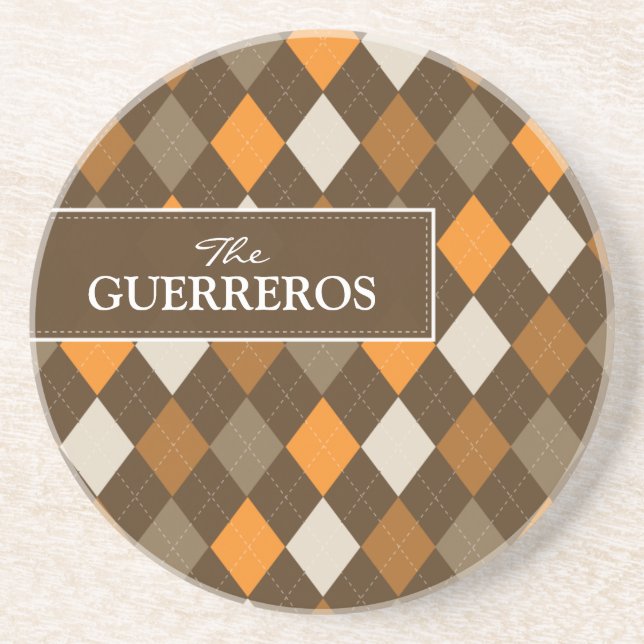 Dessous De Verre En Grès Guerreros Coaster Orange/Chocolat (Devant)