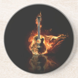 Dessous De Verre En Grès guitare de flamin