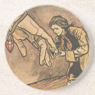 Dessous De Verre En Grès Gulliver's Travels vintage par Arthur Rackham