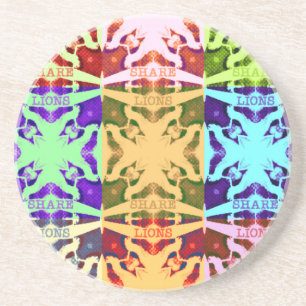 Dessous De Verre En Grès Hakuna Matata lions cadeau