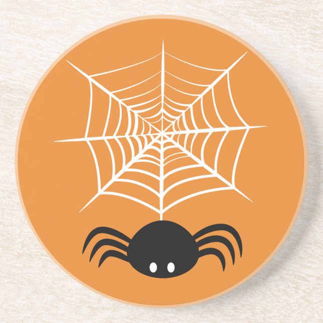 Dessous De Verre En Grès Halloween Spider Web (Devant)