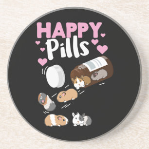 Dessous De Verre En Grès Happy Pill Guinée Pig