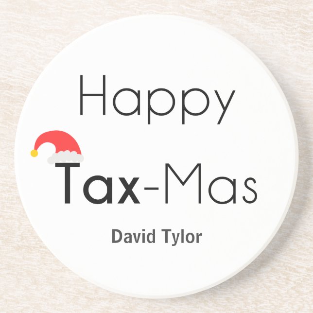 Dessous De Verre En Grès Happy TaxMas (Devant)