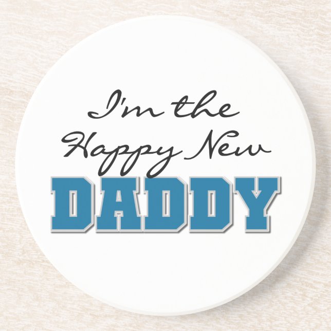 Dessous De Verre En Grès Heureux nouveaux cadeaux papa (Devant)