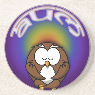 Dessous De Verre En Grès hibou du yoga